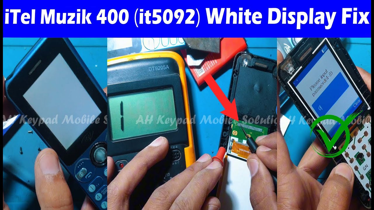 iTel Musik 400 (it5092) White LCD Display Screen Repair &ndash; Fix Your Phone Like a Pro