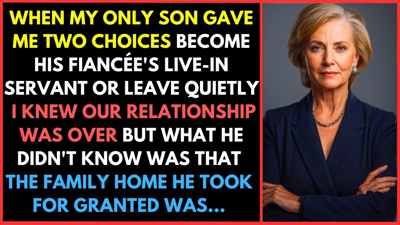 My Only Son Gave Me Two Choices—become His Fiancée's Live-in Servant Or Leave Quietly...