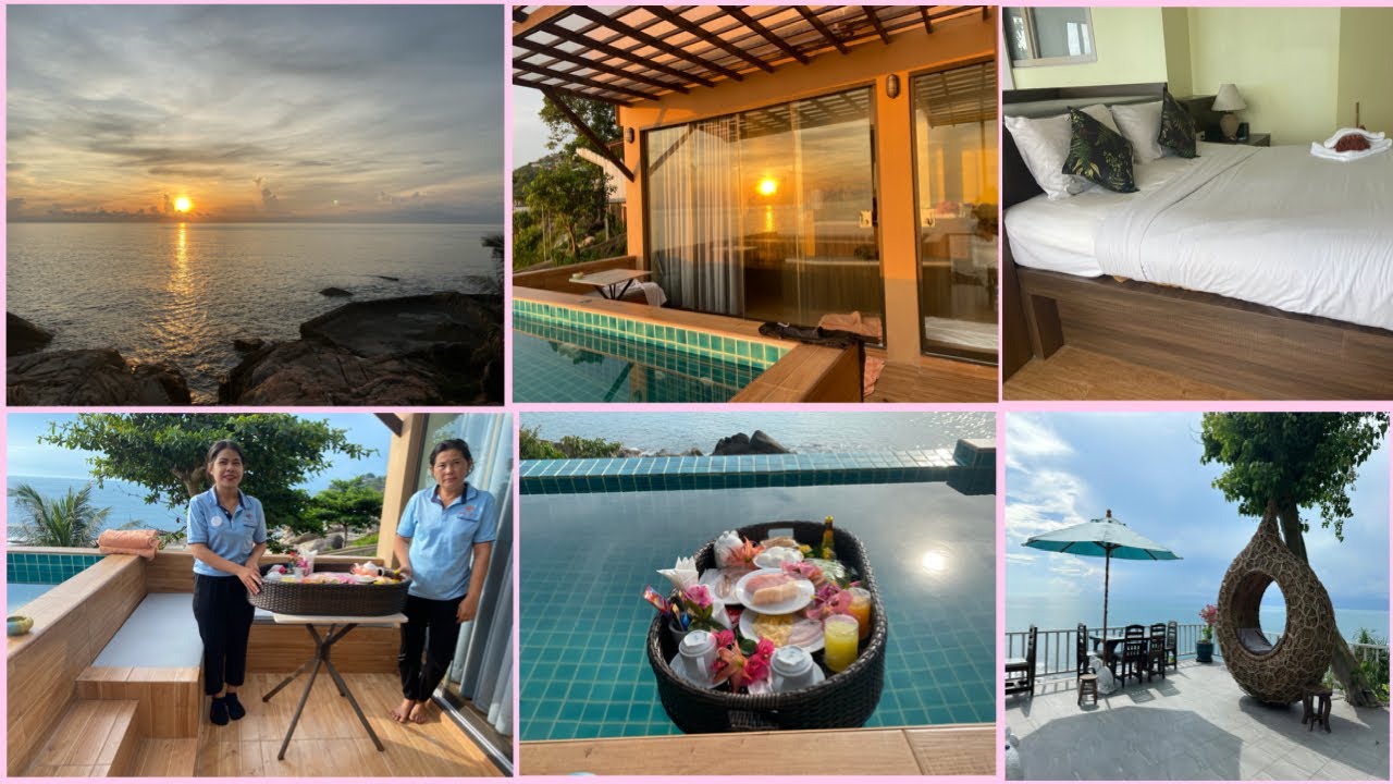 Review Baan Hin Sai resort&Spa Koh Samui/ Floating Breakfast tray on /pool รีวิว/บ้านหินทรายเกาะสมุย
