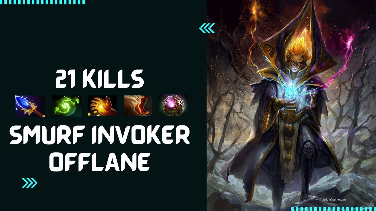 INVOKER SMURF PLAYS OFFLANE INVOKER || INVOKER OFFLANE GUIDE || RANK UP WITH INVOKER|| DOTA 2 7.29d