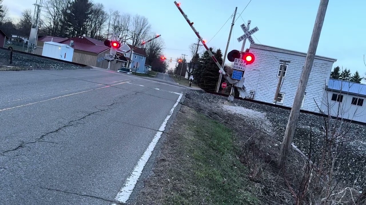 Westbound Amtrak train at Portage Road 