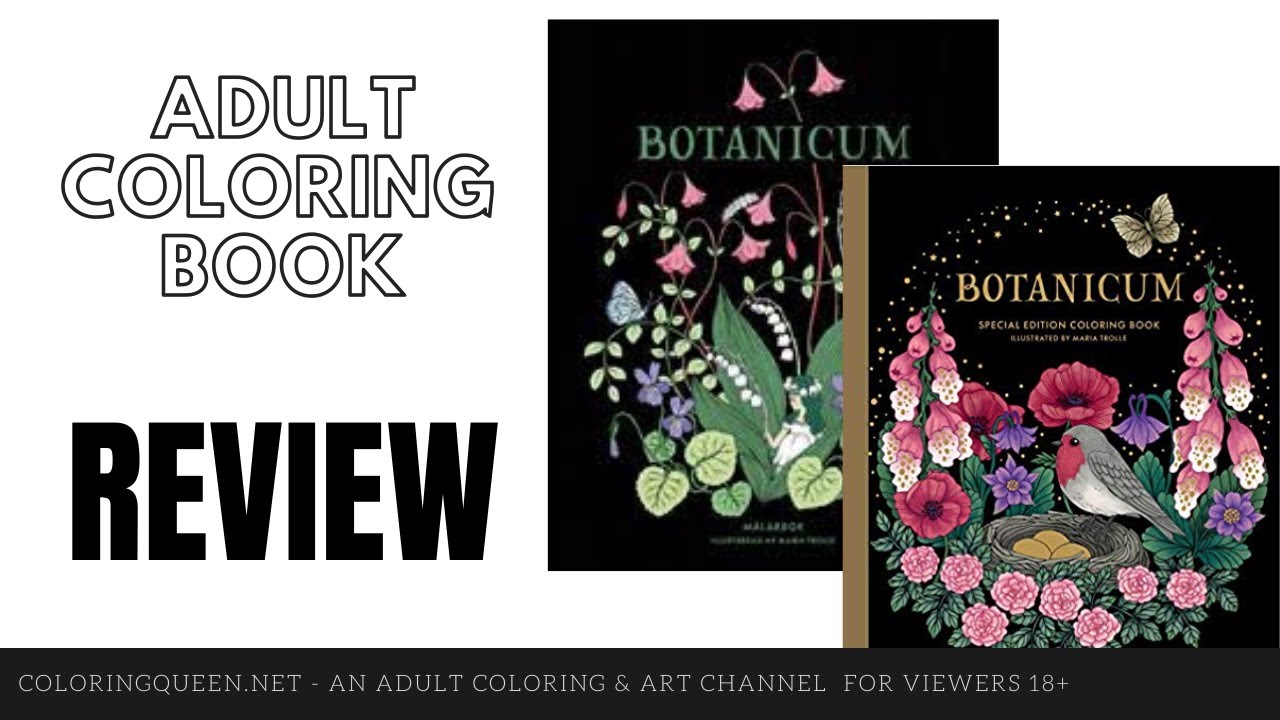 Botanicum Coloring Book Review (English Edition) - Maria Trolle + Comparison & Pencil Testing