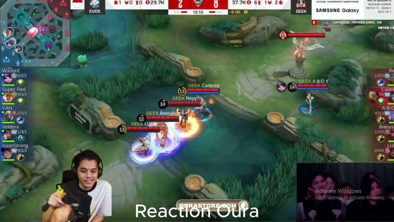 REAKSI STREAMER LIAT EVOS GLORY DI RECALL2 GEEK FAM MPL ID S13!!🤡🤡🤡#mobilelegends #mplindonesia