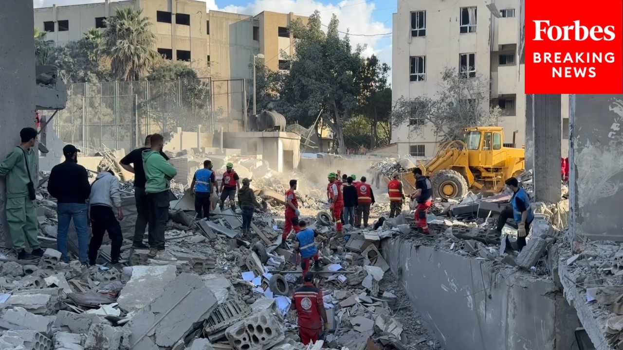 Israeli Airstrikes In Sidon, Lebanon Cause Severe Damage To Buildings