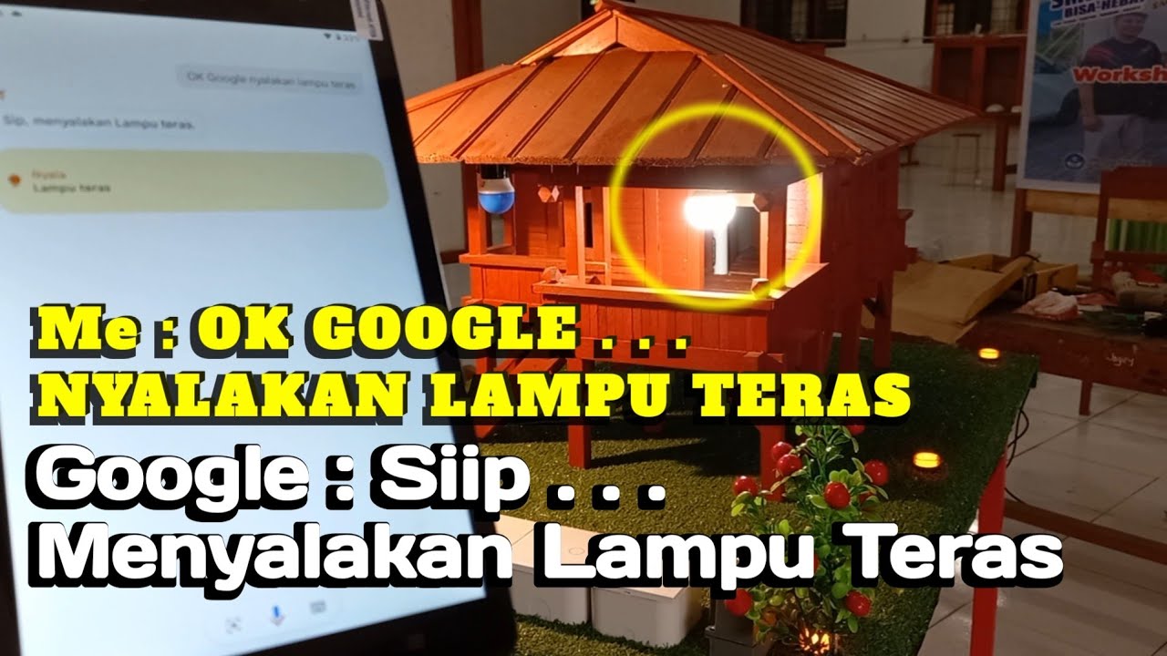 Mengoperasikan saklar wifi bardi smart switch menggunakan google assistant