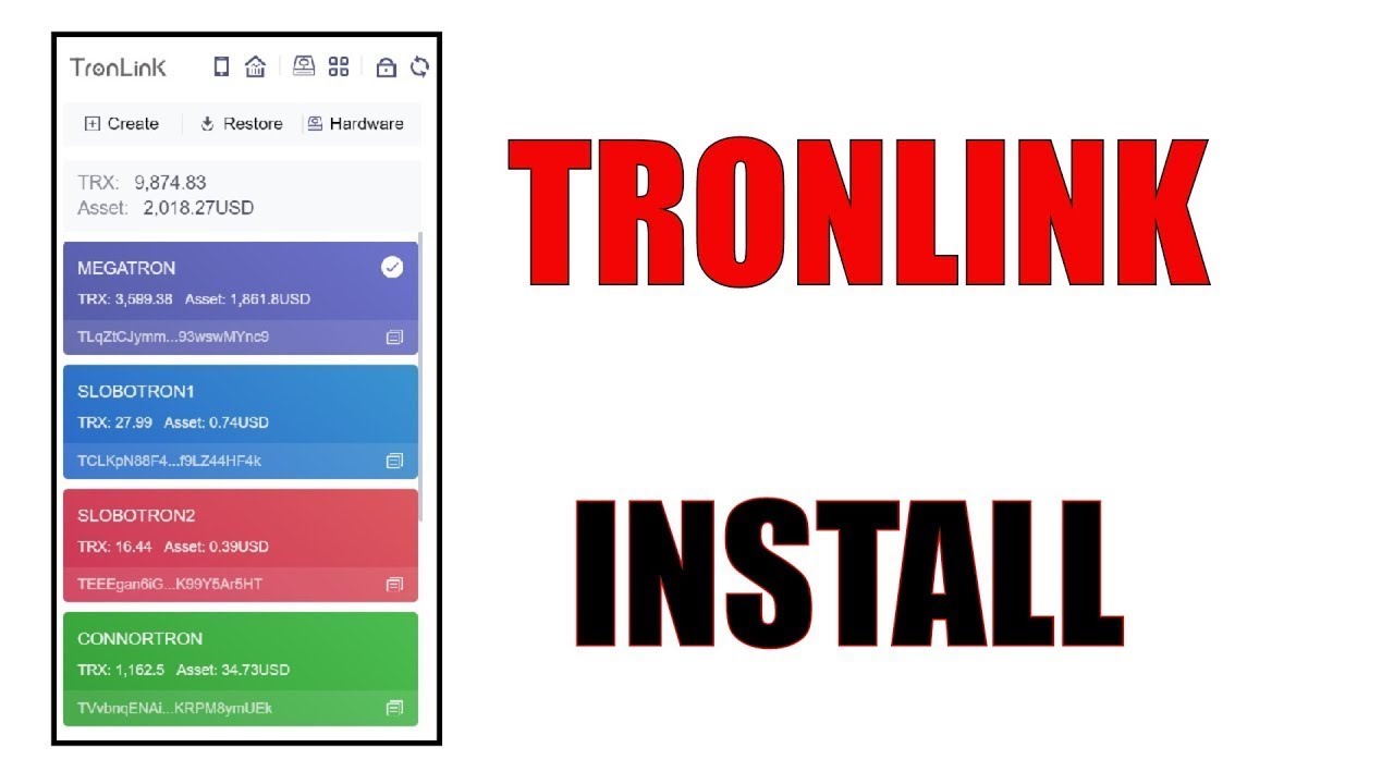 Tronlink Install and Account Creation Tutorial 2020