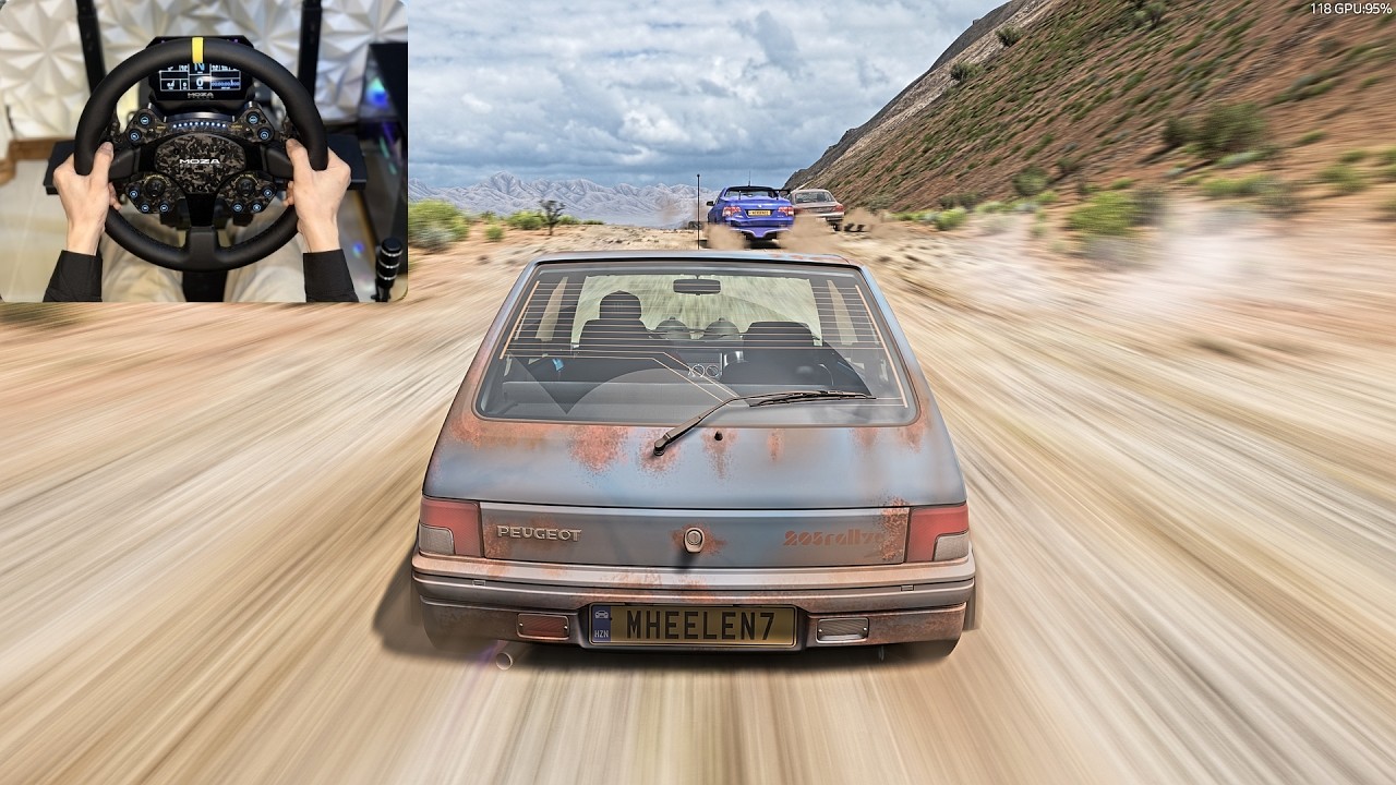 334HP Peugeot 205 Rallye 1991 Racing Rally Forza horizon 5  |Steering Wheel Gameplay