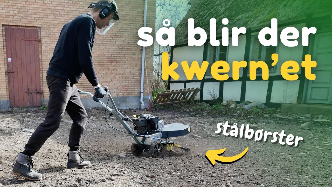 Ny maskine til gårdspladsprojektet + nedrivning af stuen