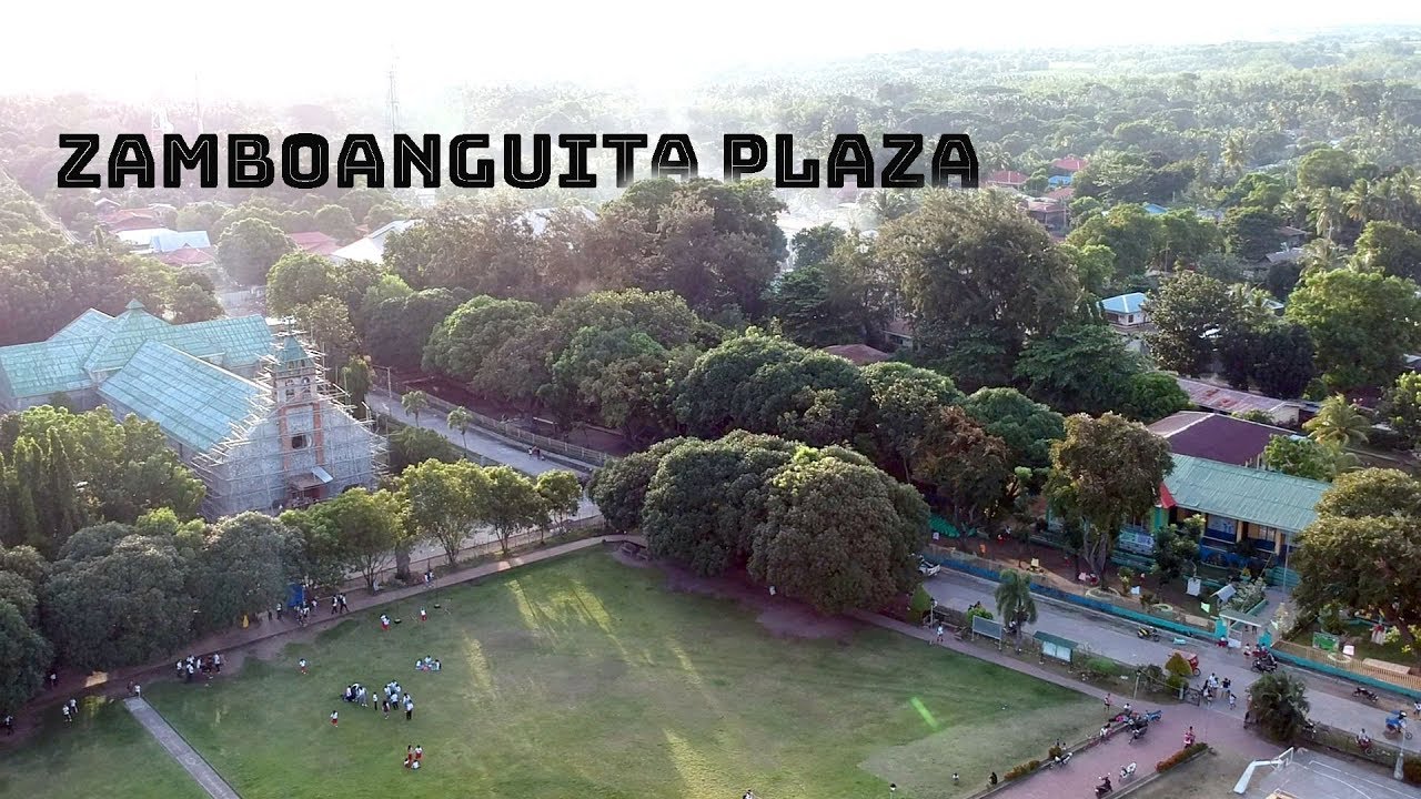 Zamboanguita Plaza & more (Drone view), Negros Oriental