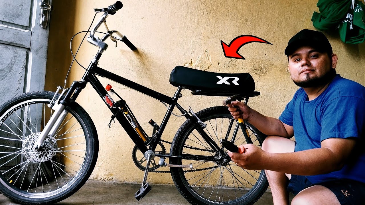 Coloquei o banco da Mobilete na bike aro 24