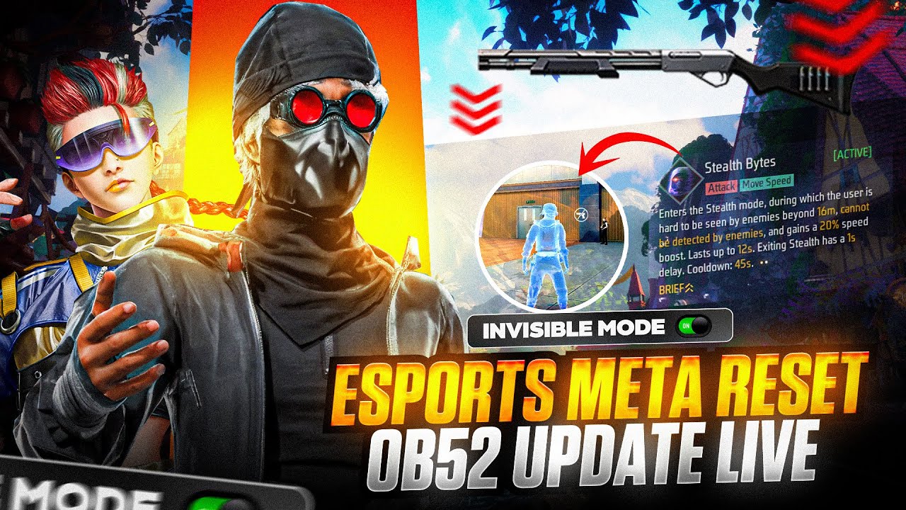 🔴 OB52: The New M.E.T.A 🕮 Is Here │Invisible Characters & Game-Changing Updates Live! 📊