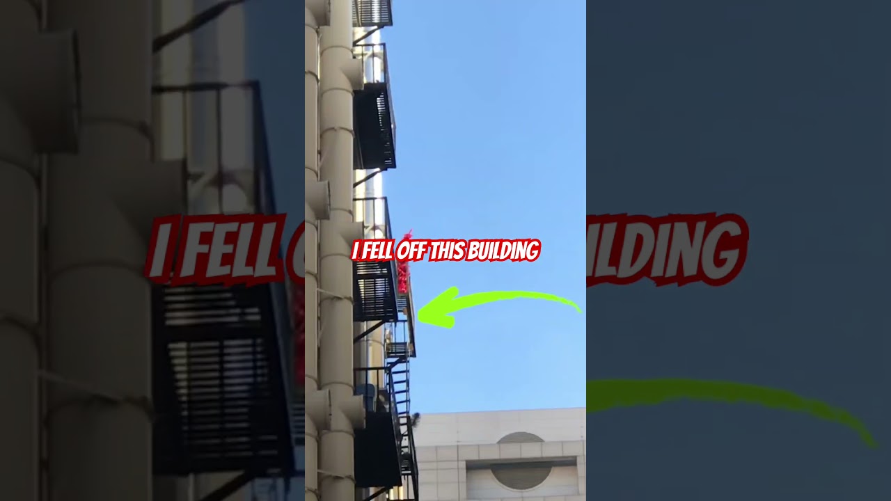 Я упал с этого здания (для телешоу) #паркур #каскадер