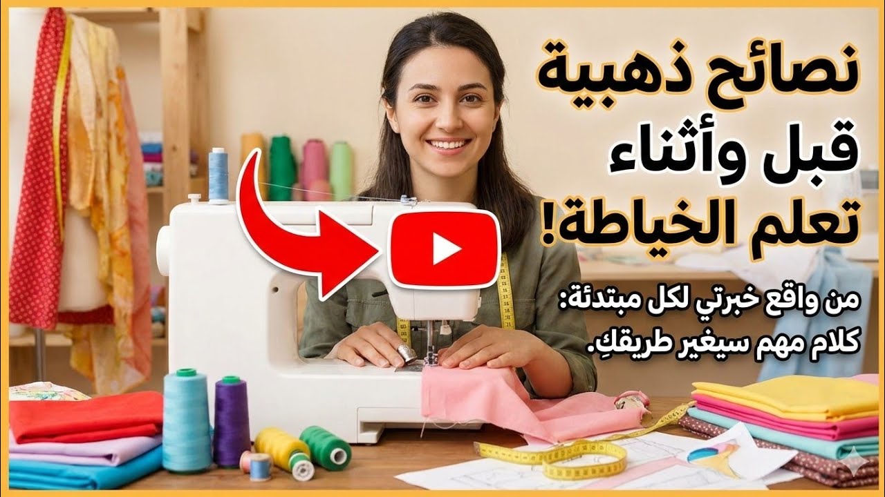 كلام مهم قبل وأثناء تعليم الخياطة  نصايح حقيقية من واقع الخبرة لكل مبتدئة