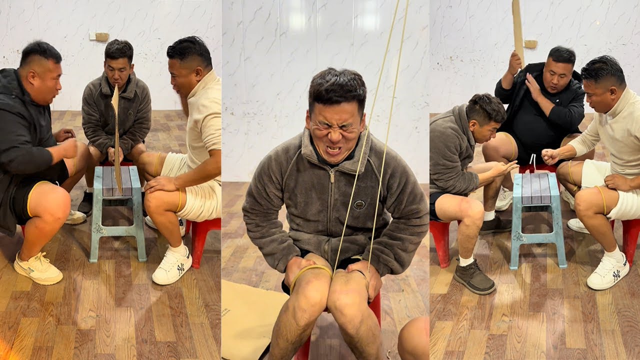 Blind guessing challenge: pressure belt, all depends on luck#funny#hilarous