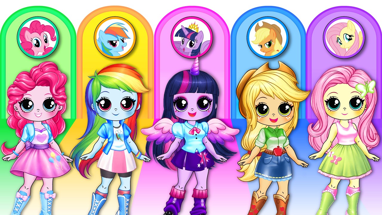 Костюмы и макияж в стиле &laquo;Мой маленький пони&raquo; для принцесс Диснея.