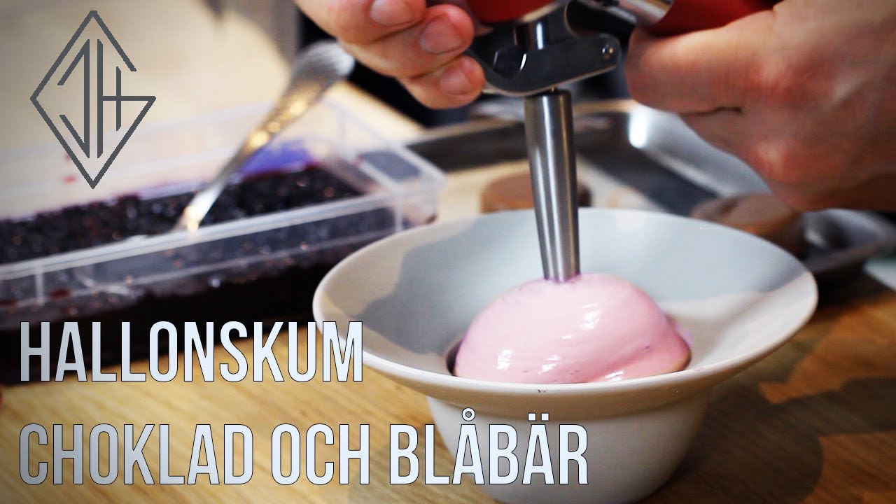 Nyårsdessert på Proffsnivå | Chokladbavaroise, Pekannötter, Blåbär & Hallonskum i sifon