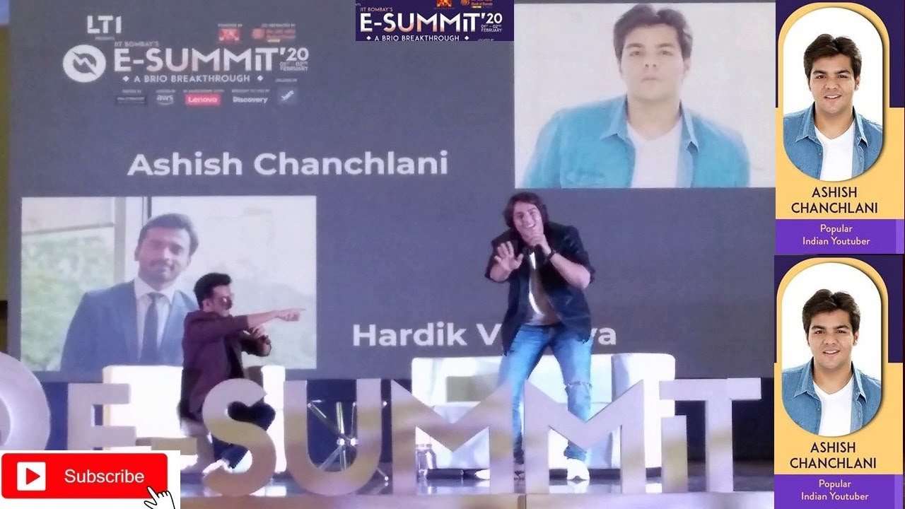 Ashish Chanchlani (Comedian and YouTuber): A Success Story, E-Summit IIT Bombay 2020