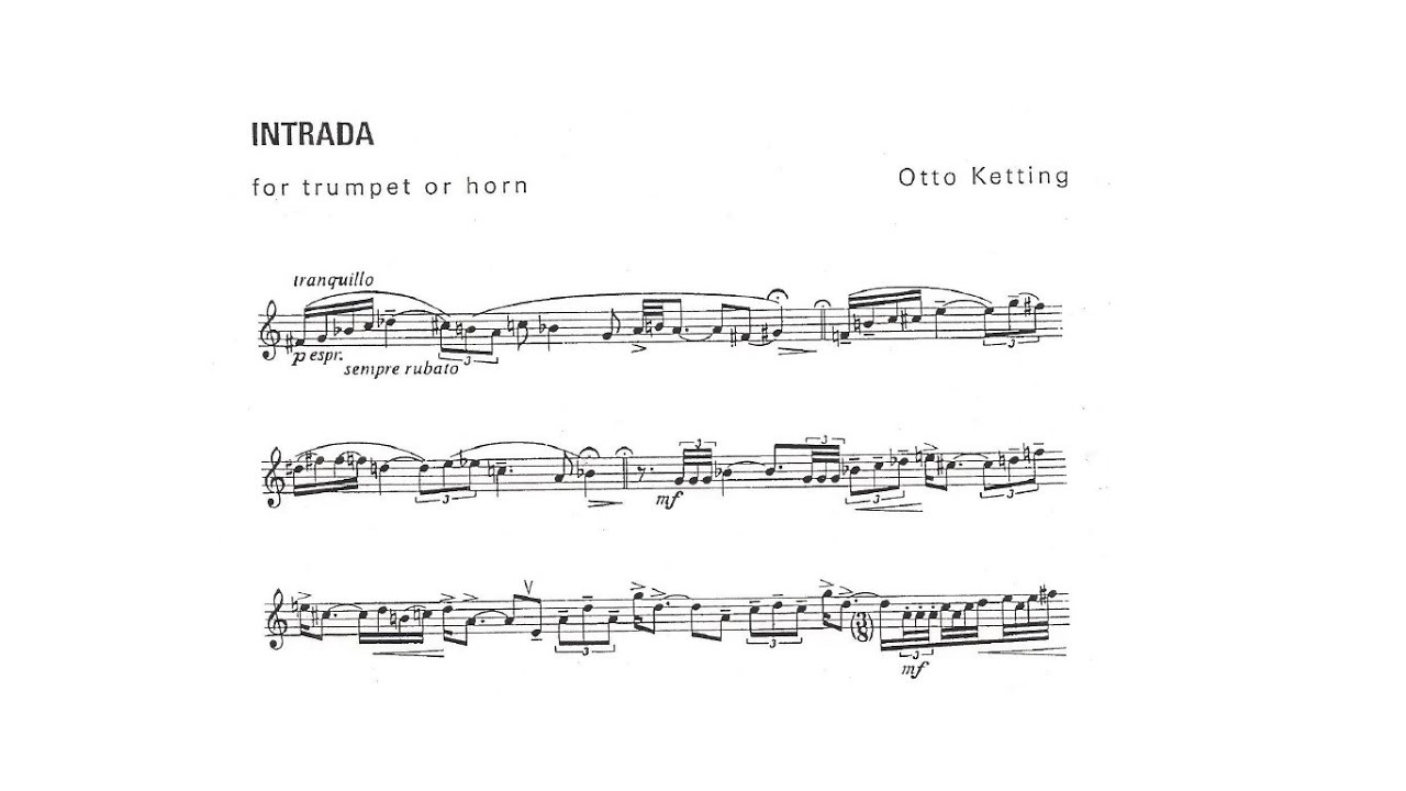 Otto Ketting: Intrada (Peter Masseurs, trumpet)