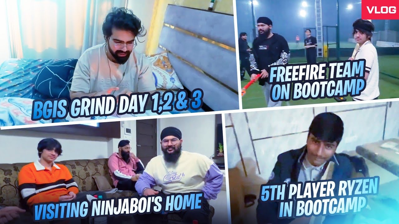 BGIS GRIND DAY 1, 2 & 3 | BGMI VS FF MAX CRICKET MATCH | 5TH PLAYER IN BOOTCAMP | BGIS K9 SQUAD BTS