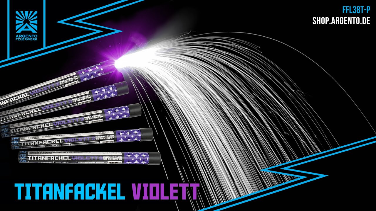 Titanfackel Violett - Bengalfeuer mit Titanfunken-Regen [Batch 2022]