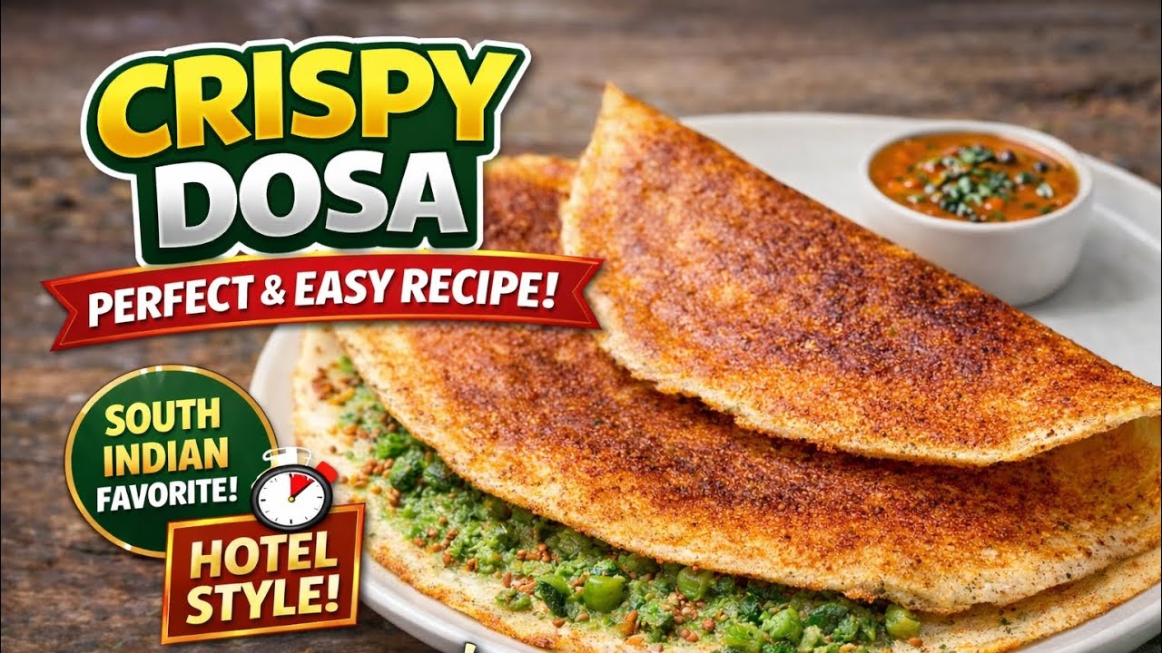 Perfect Dosa Batter Recipe | Crispy & Tasty Dosa