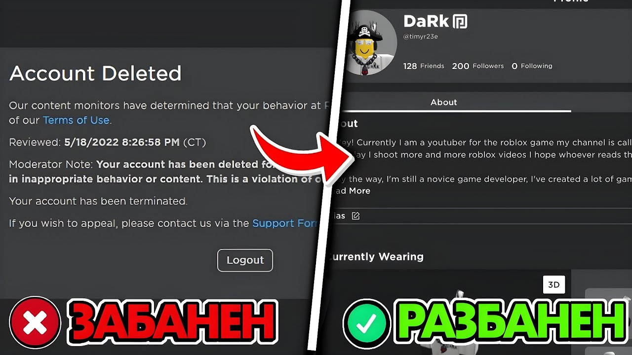 Как разбанится в Roblox (2025) Как подать апелляцию на Бан и вернуть свою учётную запись (РАБОТАЕТ)