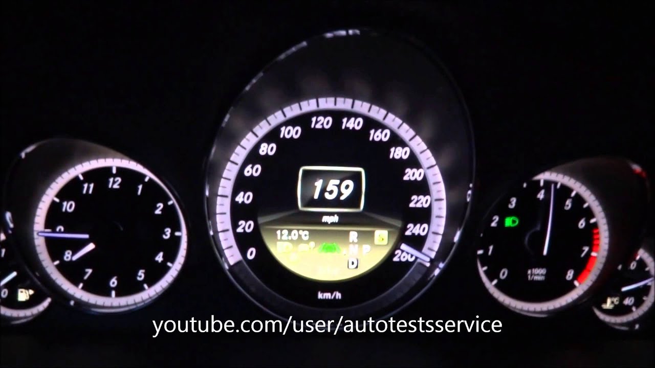 Mercedes E550 4matic acceleration 0-60 mph 0-100 0-150 0-159 flatout test