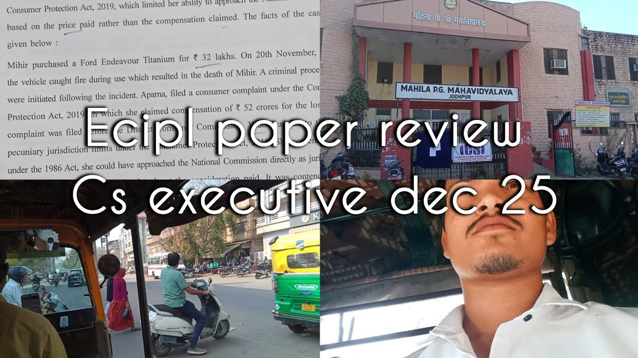 cs executive ecipl exam review dec 25 | ecipl paper review #csexecutive #eciplpaprereview examvlogcs