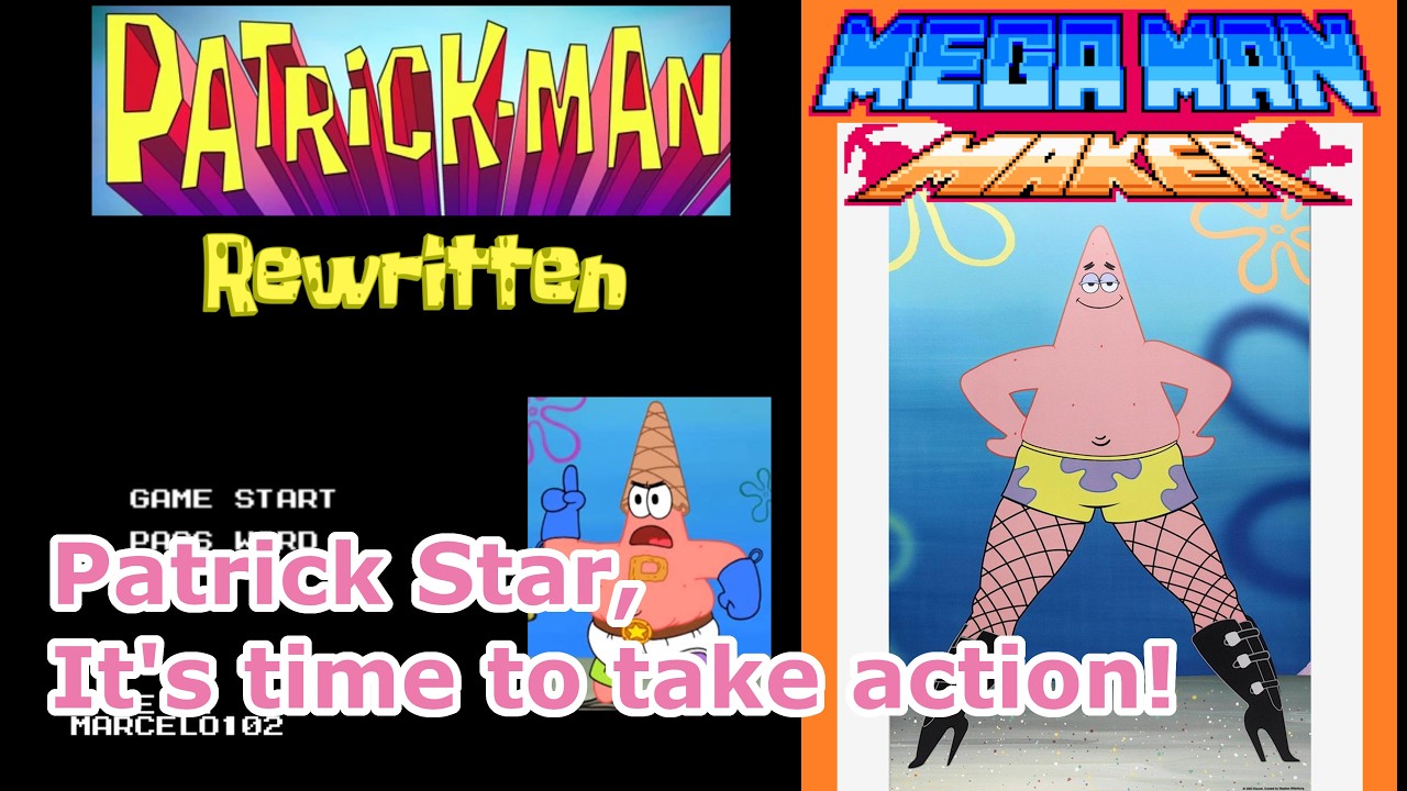 Patrick-man Rewritten level pack full game playthrough - 洛克人製作大師 Mega Man Maker