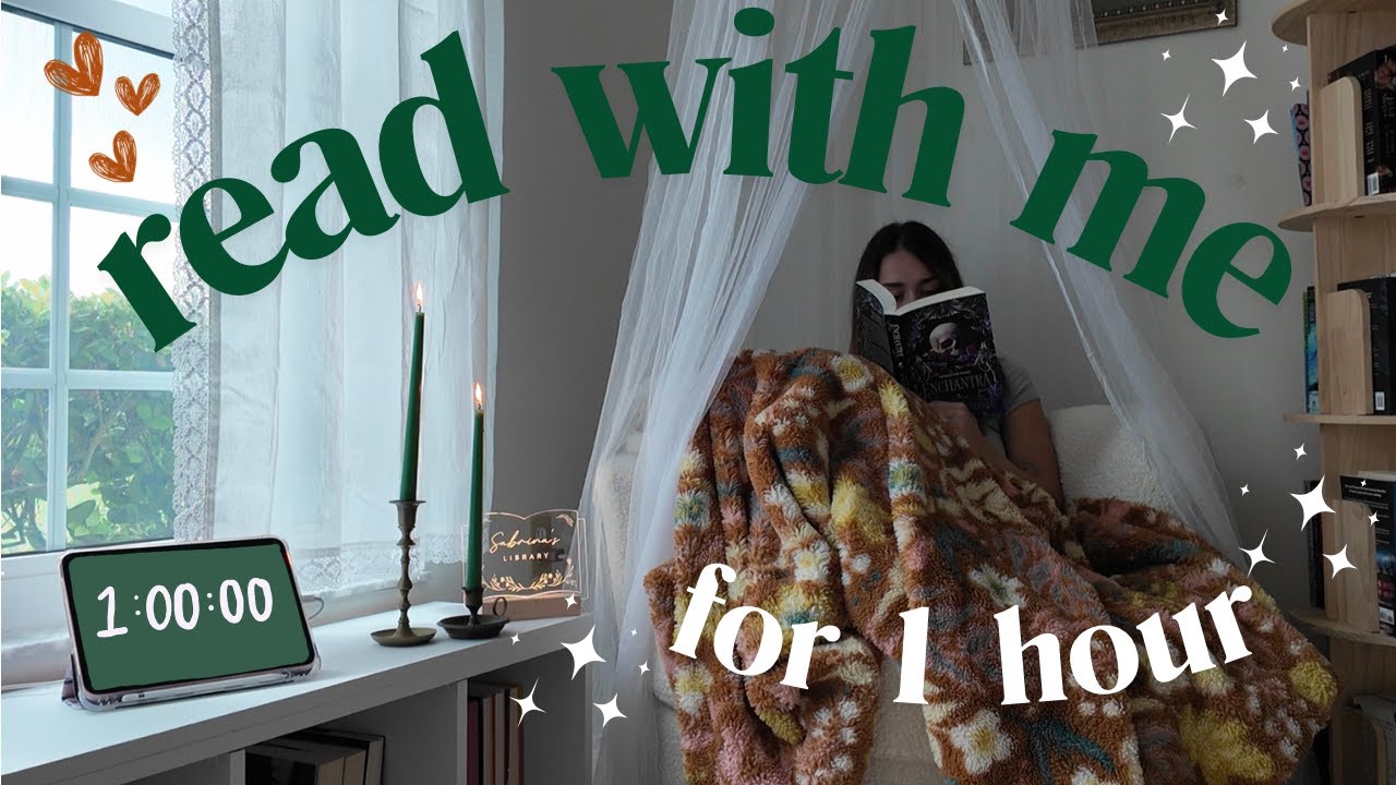 read with me for 1 hour ✨🕯️🕰️ (cozy piano & rain sounds)