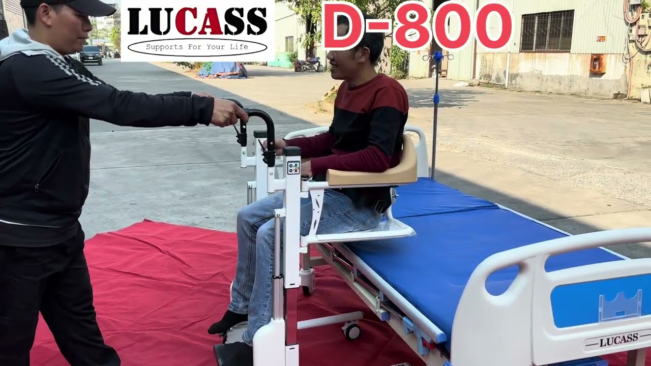 Xe di chuyển bệnh nhân Lucass D-800 nâng hạ bằng điện. Liên hệ 0914102381