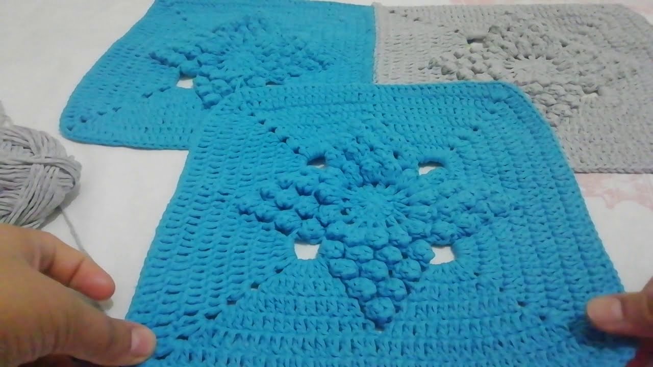 Popcorn Mısır Patlağı Kare Motif Yapımı /Crochet /Bebek Battaniyesi Modeli