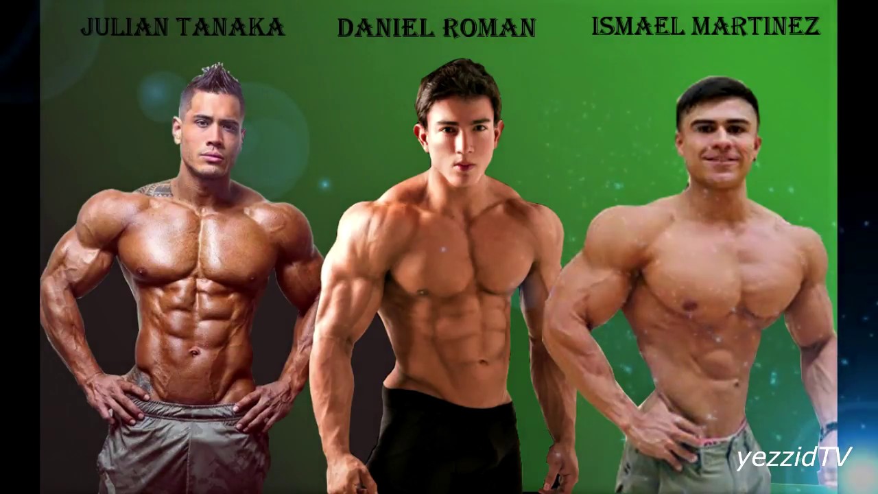 Julian Tanaka, Daniel Roman, Ismael Martinez bodybuilding  workout GYM