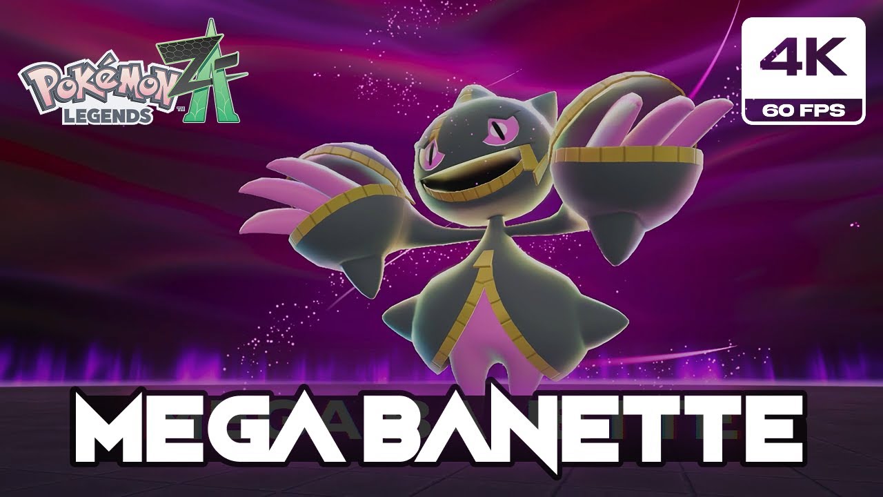 Pokemon Legends Z-A - Rogue Mega Banette Boss Fight (4K 60 FPS Nintendo Switch 2)
