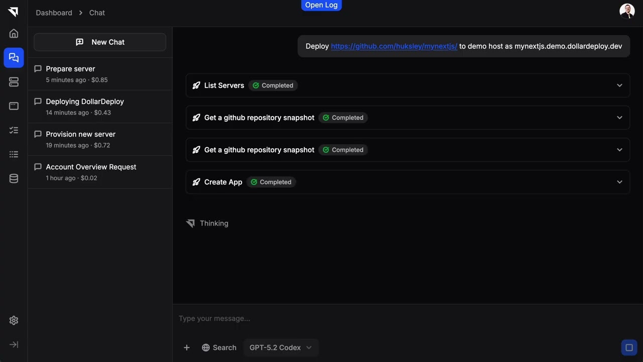 DollarDeploy AI  - deploy app in one prompt v1