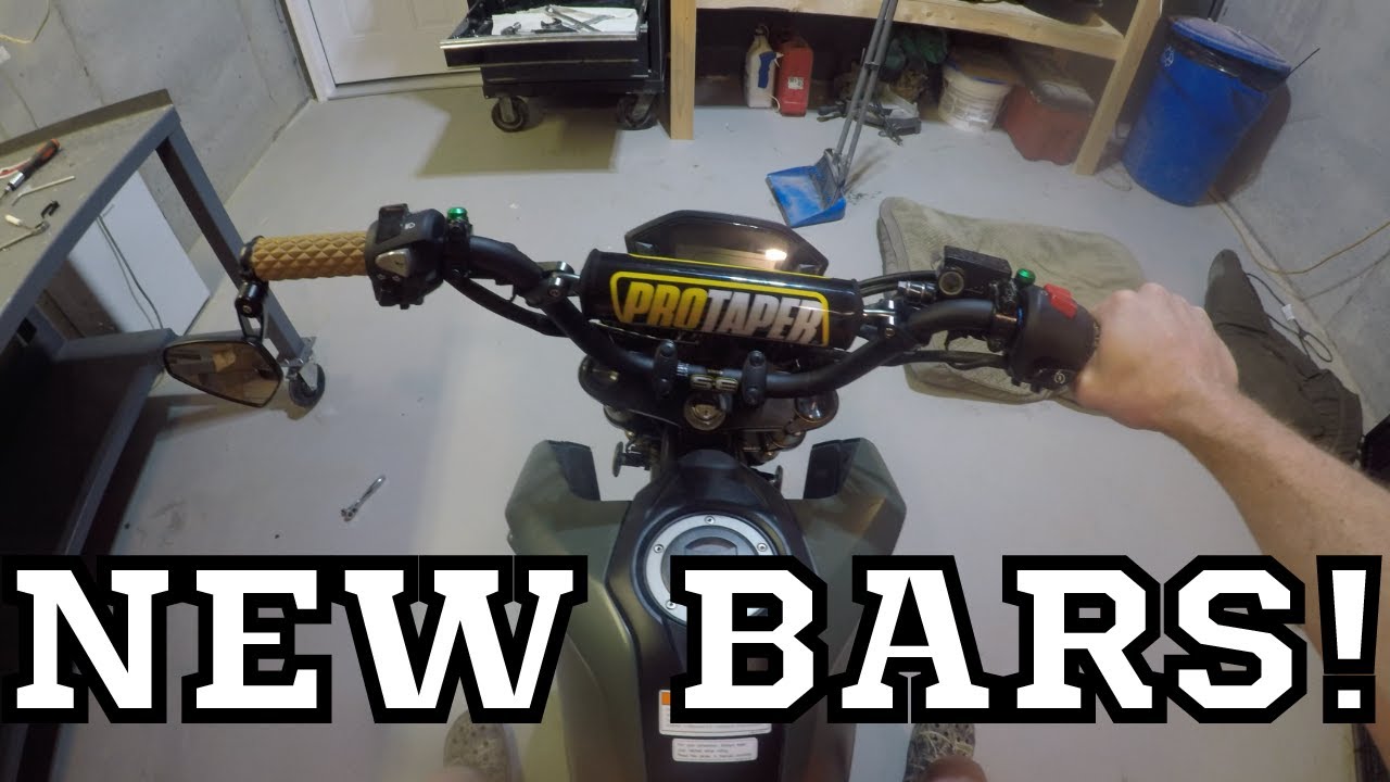 Honda Grom Pro Taper XR50 bar installation