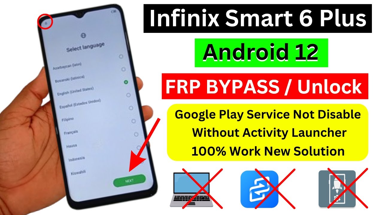 Infinix Smart 6 Plus FRP Bypass 2024 Android 12 | Infinix Smart 6 Plus X6823C Google Account Bypass