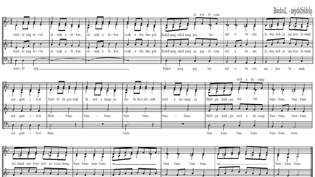 [Reformed College of Pécs] BÁRDOS Lajos: Tábortűznél (Szellő zúg távol)