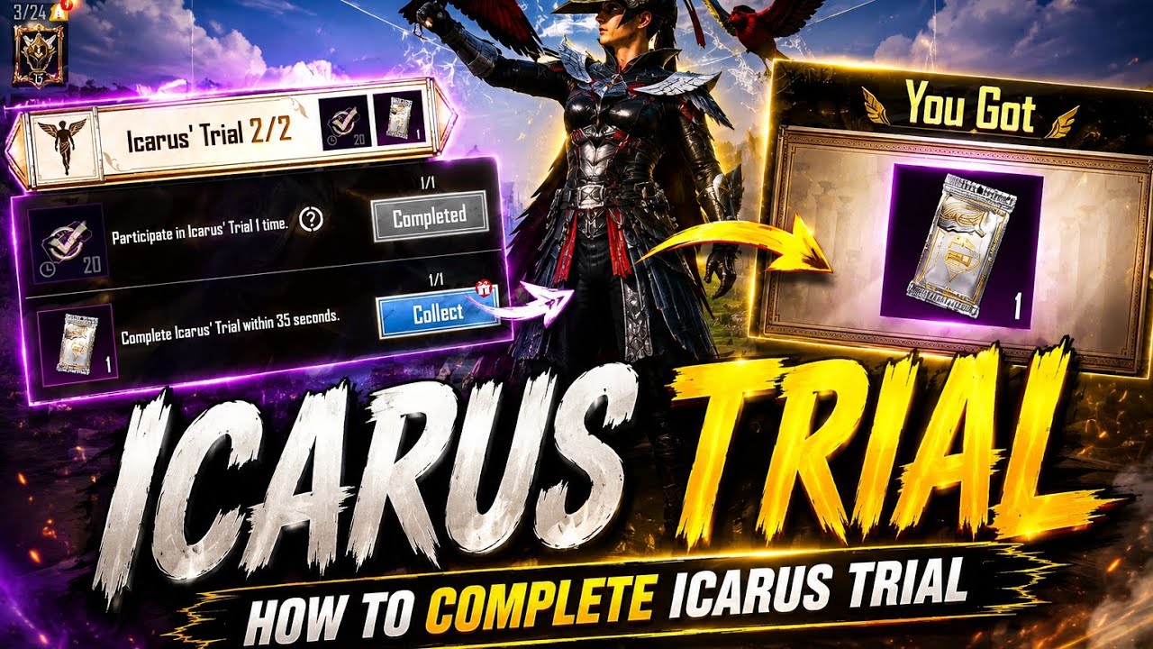 Icarus Trial | How To Complete Icarus Trial In Pubg Mobile/BGMI #pubg #bgmi 