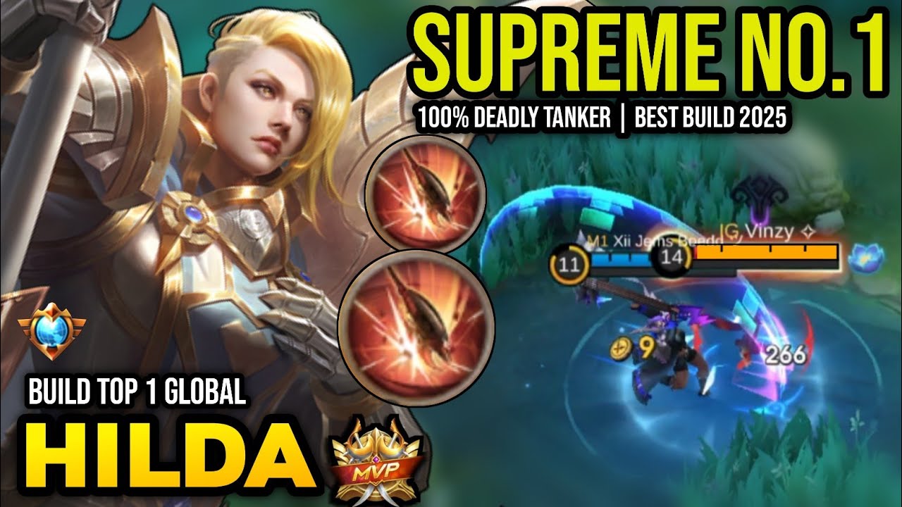 SUPREME NO.1 | HILDA BEST BUILD 2025 | BUILD TOP 1 GLOBAL HILDA GAMEPLAY | MOBILE LEGENDS✓