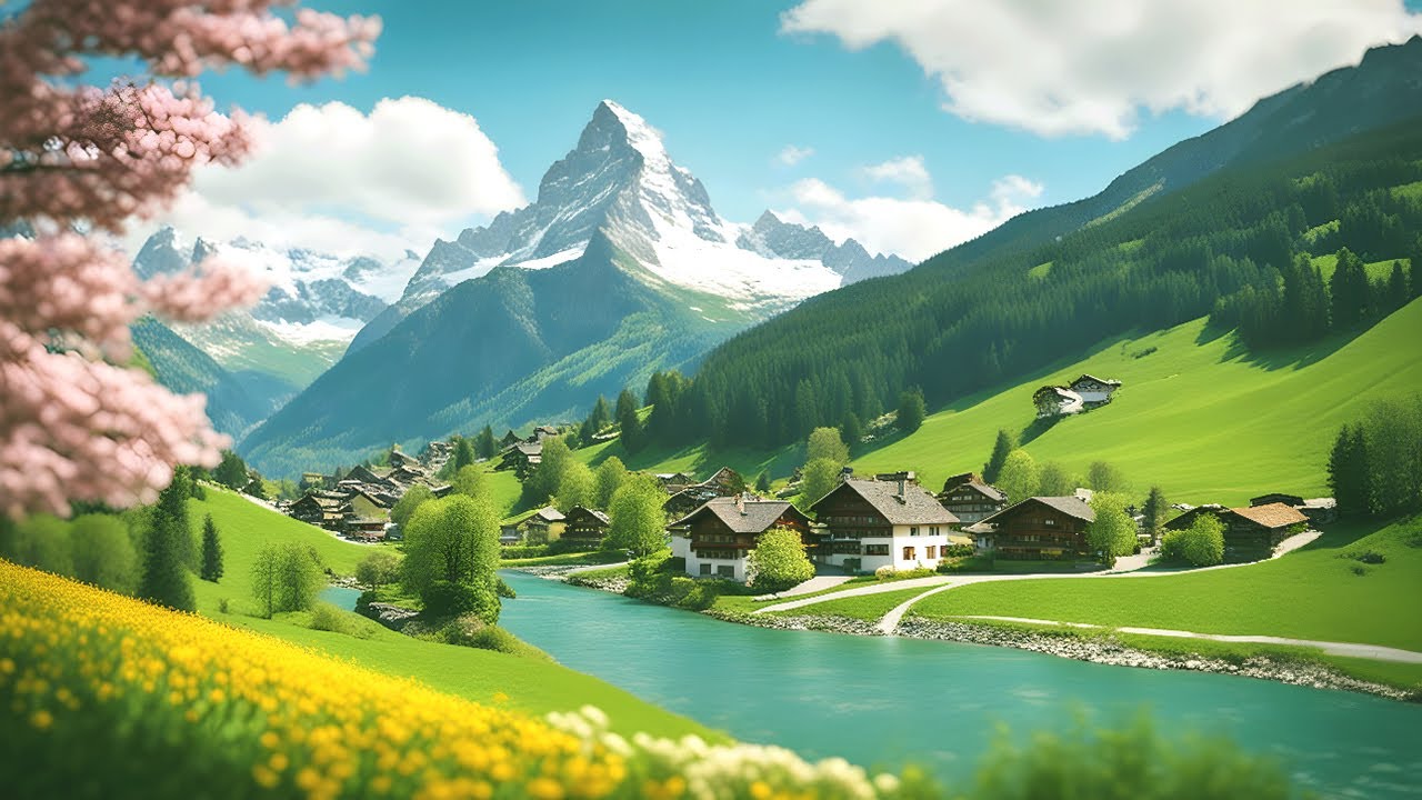 Hermosos paisajes de los Alpes Suizos, música relajante, bellos escenarios Suiza | Switzerland [06]