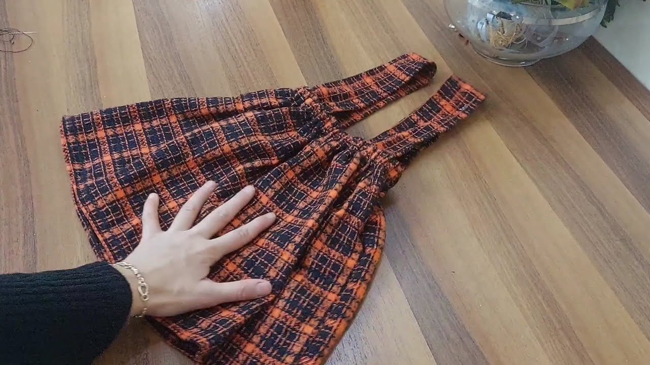 yeni başlayanlar için kolay anlatımlı askılı çocuk etek dikimi