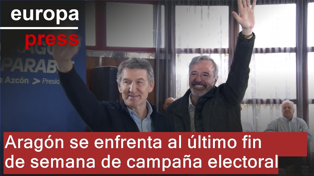 Los partidos políticos de Aragón se enfrentan al último fin de semana de campaña electoral