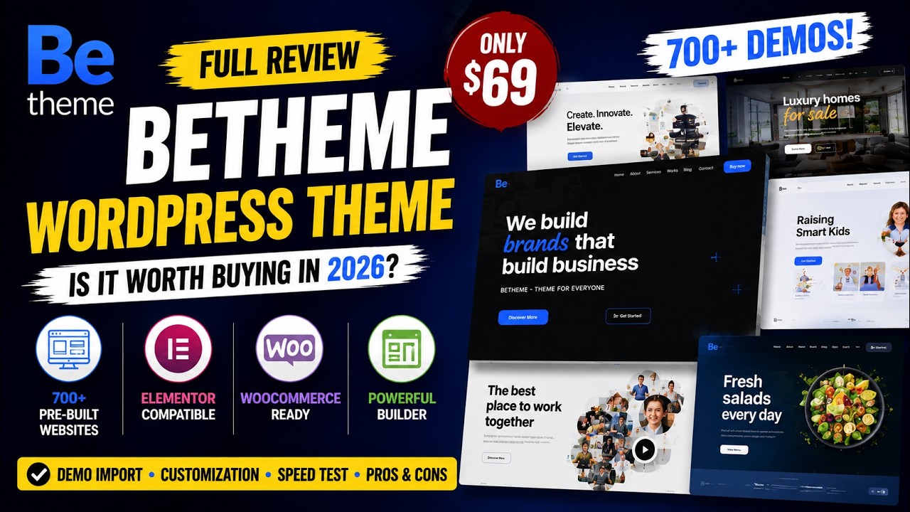 BeTheme WordPress Theme Review. Best WordPress & eCommerce Theme with 700+ Demos & Prebuilt Websites