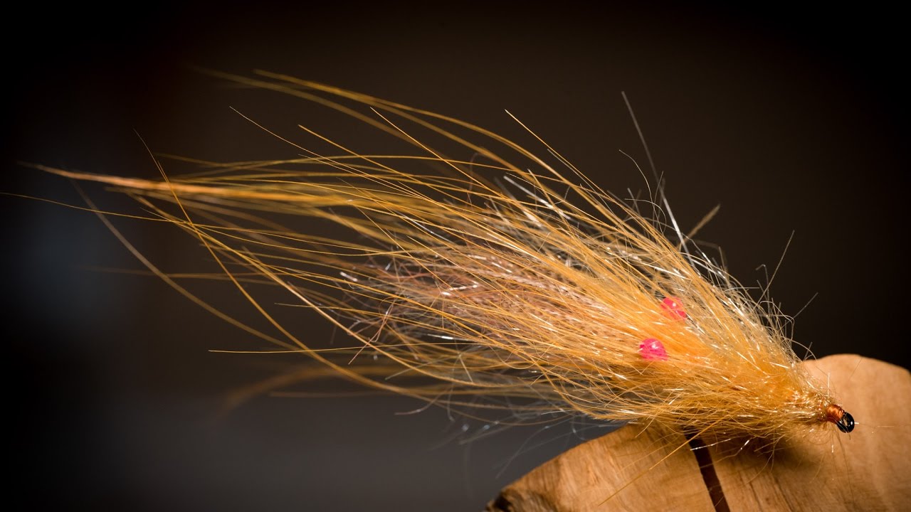 Marios Fliegendose bindet einen Speyshrimp