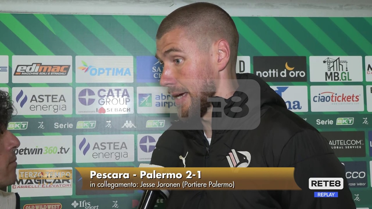 Pescara - Palermo 2-1 91° Joronen: “Dispiaciuti per i nostri tifosi. Insigne? Non sono molto...