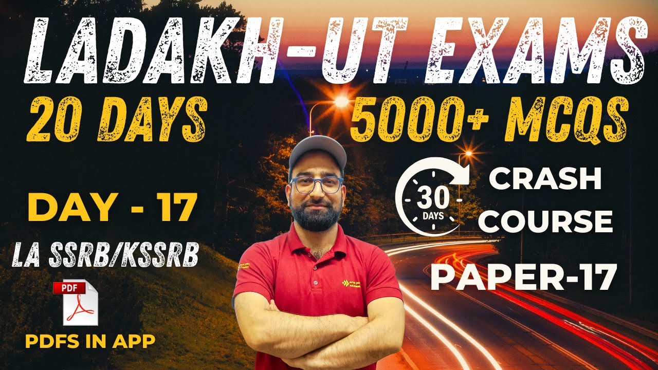 DAY 17 | PAPER 17 | 20 DAYS LIVE || LADAKH SPECIAL || SYEDZADA SIR   @ApniJobsAcademyCompetitiveexam