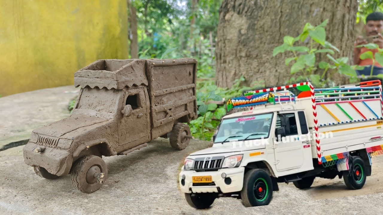 How to make soil Bolero Pickup vehicle .mitti ka Bolero Pickup gadi video | soil vehicle |