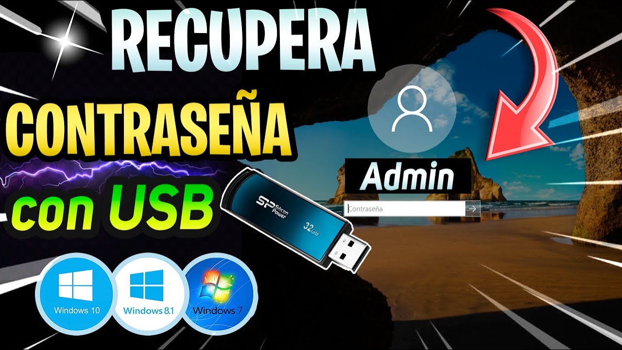 Recuperar CONTRASEÑA OLVIDADA de Windows 10, 8 /ELIMINA INICIO de SESION 2020 con USB