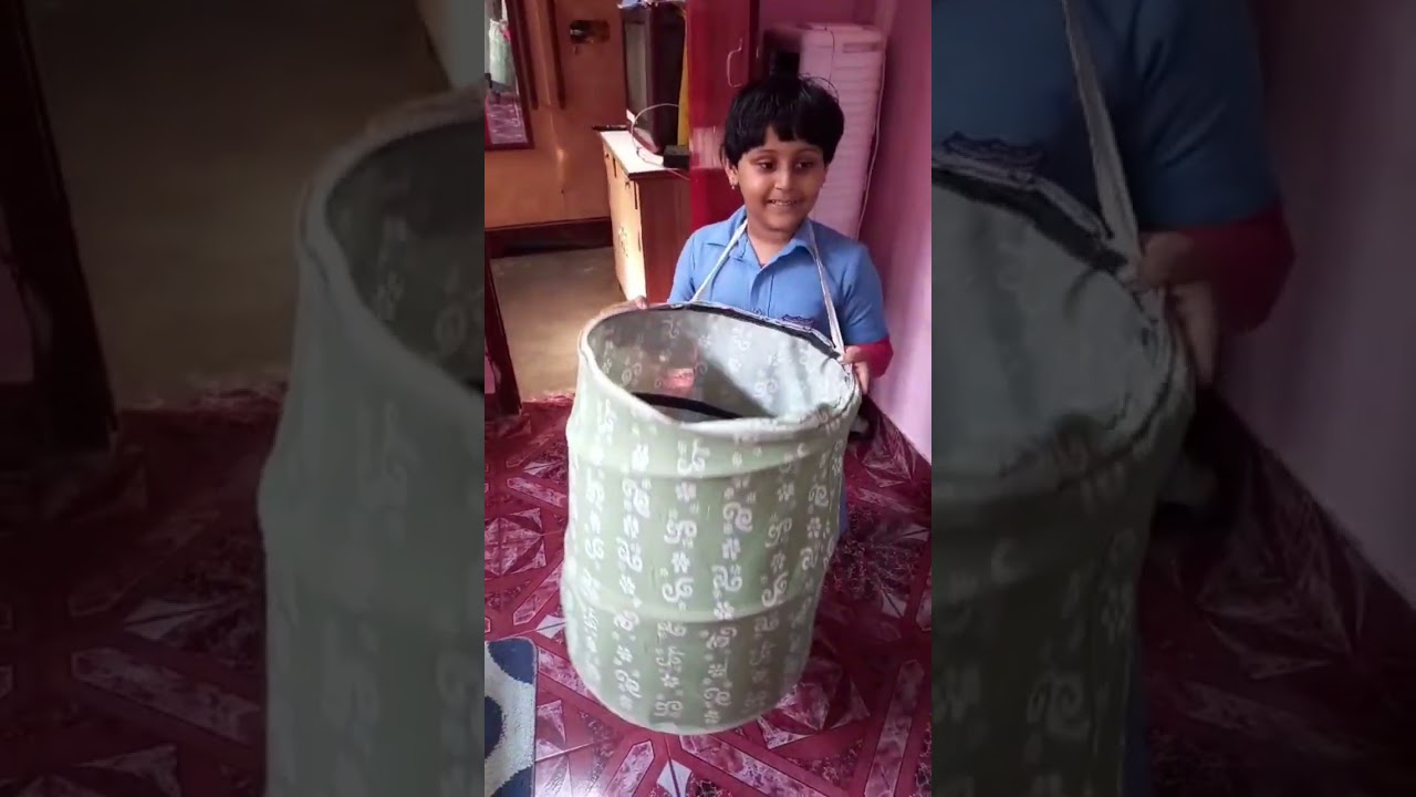 Selling chana chur garam in laundry bag 😁